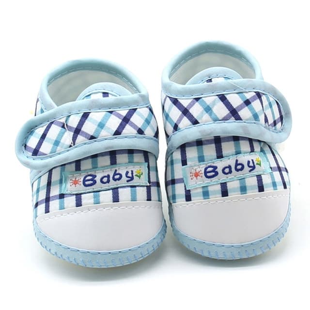 Scarpine per neonate a pois con lacci, suola morbida, prewalker, calde, casual, basse (blu)