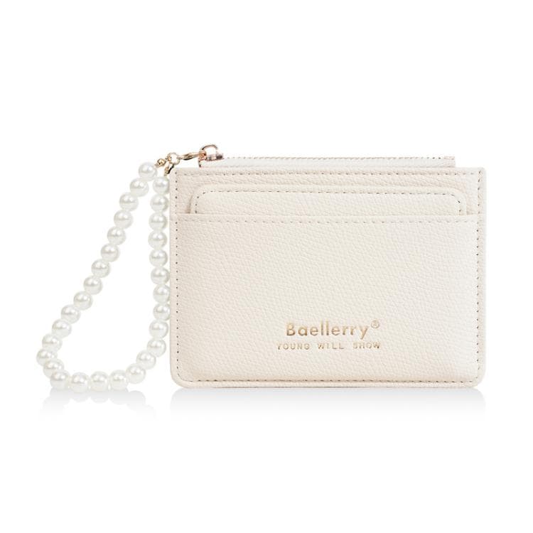 Baellerry N8356 Women Card Holder Multi Card Slot Coin Purse(Light Beige)