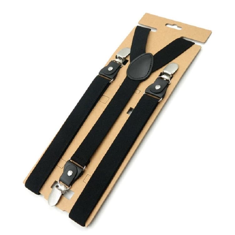 Bib Pants Anti-drop Clips Y Shape Shoulder Strap Clip for Men / Women(Black)