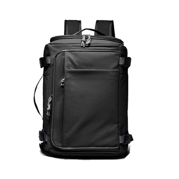 Expandable Travel Backpack Flight Approved 28-38L Carry On Backpack with Shoe Compartment 15.6-inch Laptop Pocket(Black)