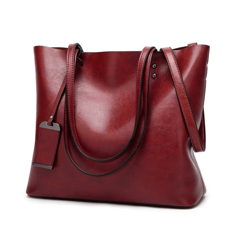 Fashion PU Leather Ladies HandBags Women Messenger Bags Crossbody Shoulder Bag(Wine Red)