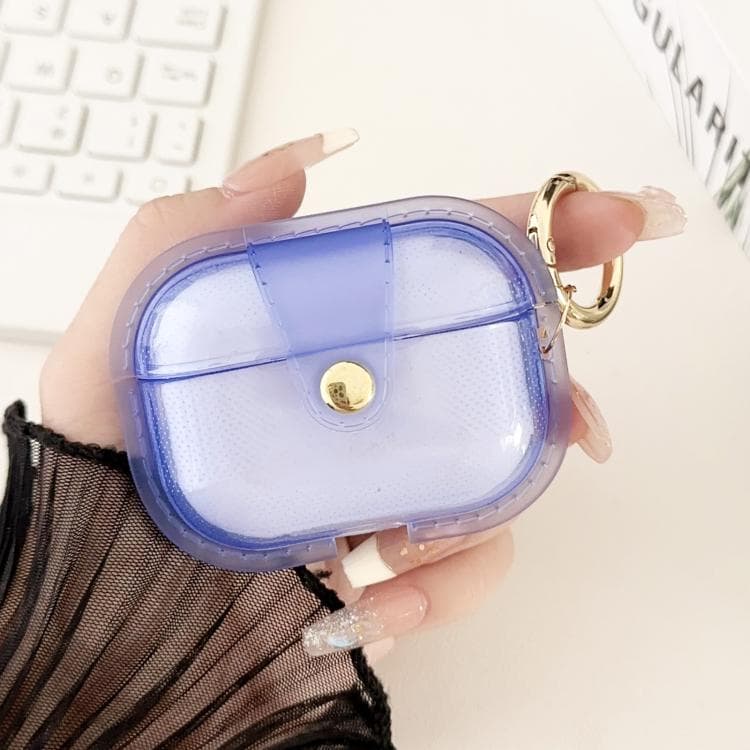 For AirPods Pro 3 Magnetic Clear Armor TPU TWS Earphone Cover(Blue)