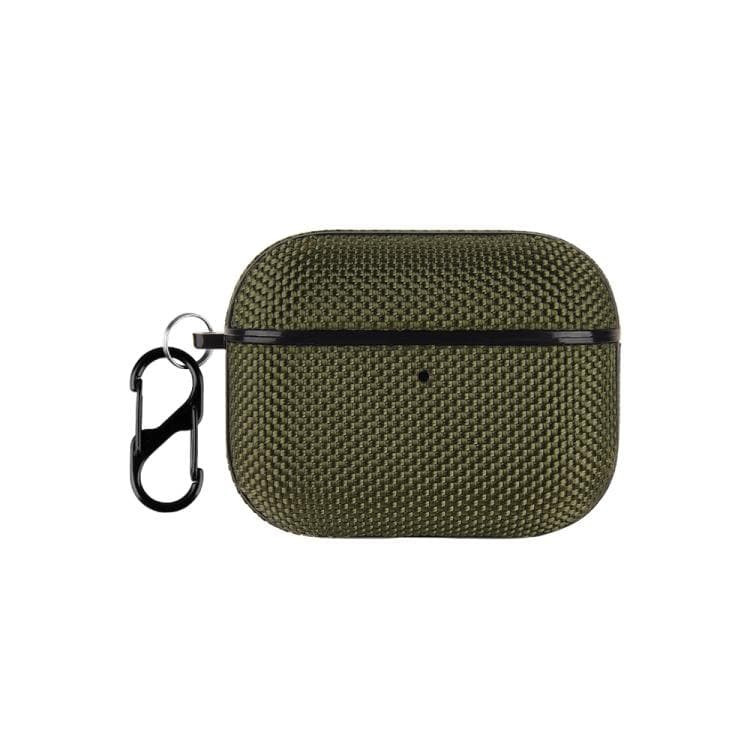 For AirPods Pro 3 Nylon Waterproof Wireless Earphone One-piece Case with Hook(Army Green)