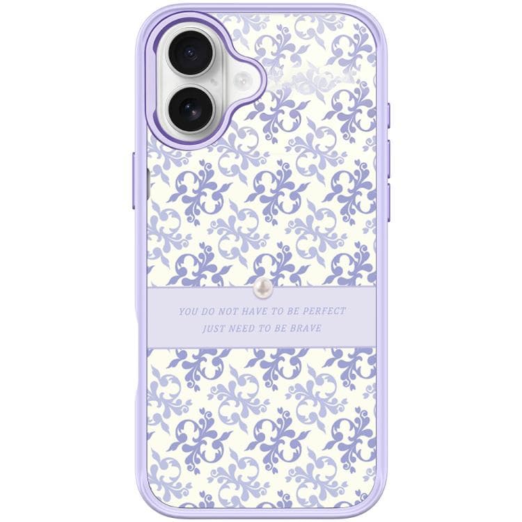 For iPhone 17 Light Purple Flower Pattern Magnetic Phone Case(Light Purple)