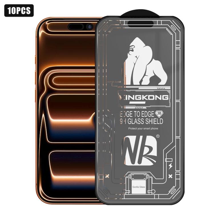 For iPhone 17 Pro Max 10pcs 3D Large Arc Edge Electroplated Explosion-Proof Scratch-Resistant Full-Screen Frosted HD Tempered Glass Film