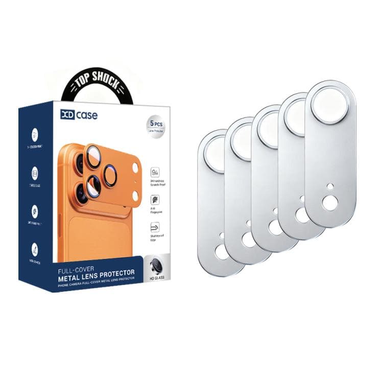 For iPhone Air XDcase 5pcs Titanium Alloy Hollow Camera Lens Protector(Silver)