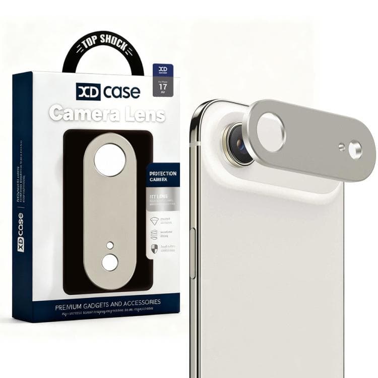 For iPhone Air XDcase Metal Flat & Hollow Camera Lens Protector(Gold)