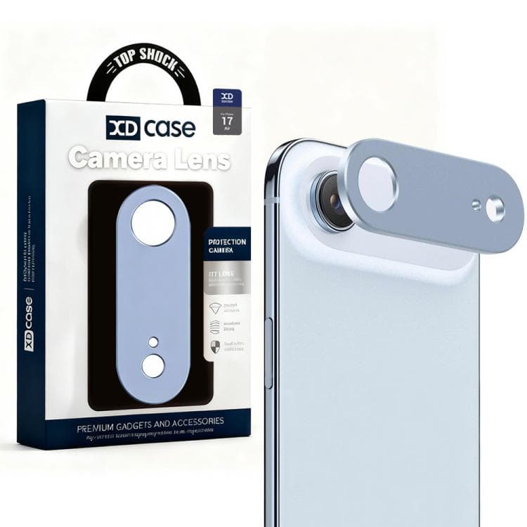 For iPhone Air XDcase Metal Flat & Hollow Camera Lens Protector(Sky Blue)