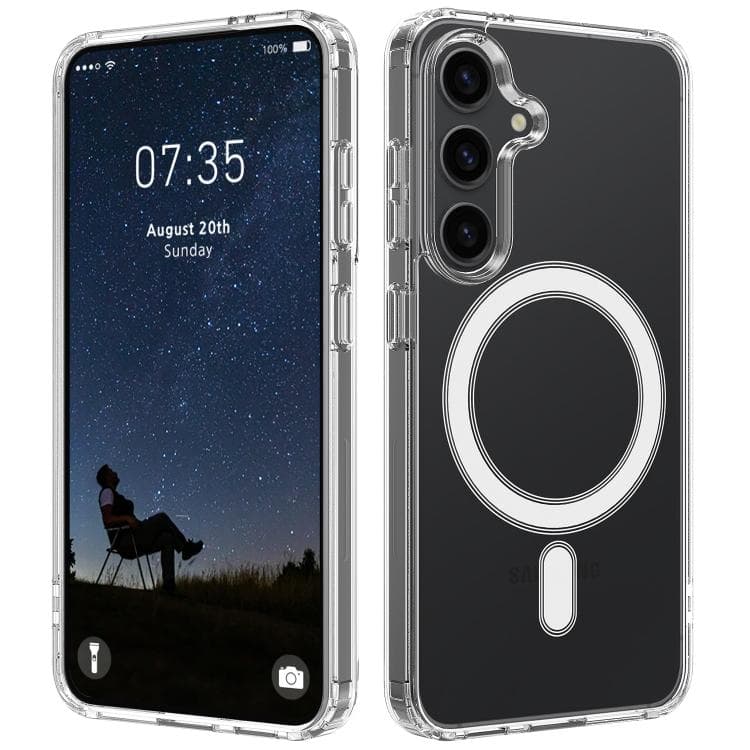 For Samsung Galaxy S26 5G MagSafe Magnetic Acrylic TPU Phone Case(Transparent)