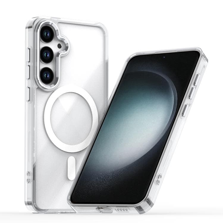 For Samsung Galaxy S26 5G MagSafe Magnetic Clear Phone Case(White)