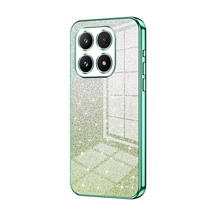 For Xiaomi 17 Gradient Glitter Powder Electroplated Phone Case(Green)