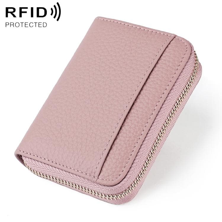 KB19 Ultra-thin Multifunctional RFID Anti-theft Card Bag(Bean Pink)