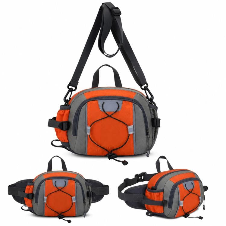 Large Capacity Sports Outdoor Hiking Waist Pack Multifunctional Waterproof Shoulder Bag(Orange)