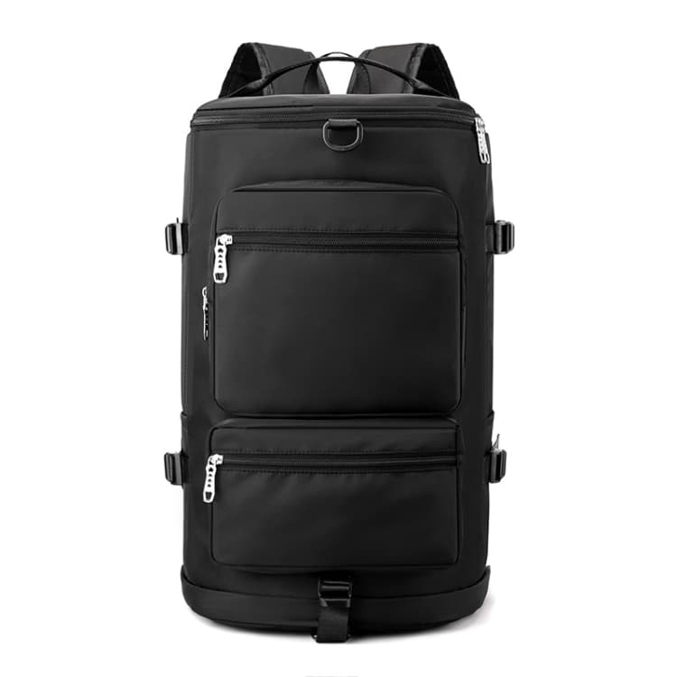 Large Capacity Waterproof Sports Training Handheld Gym Bag with Shoe Compartment(Black)