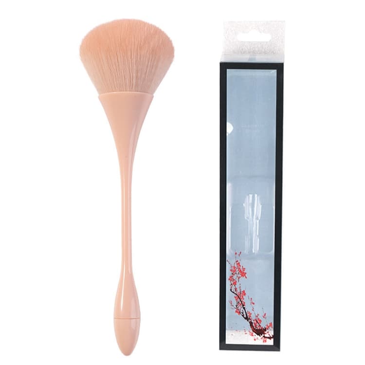 Spazzole per trucco a testa tonda morbida per vita larga, strumenti di bellezza, colore: colore pelle
