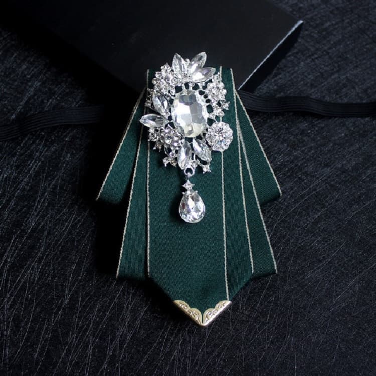 Accessori per abito da cerimonia con papillon a rombi per uomo (Verde)