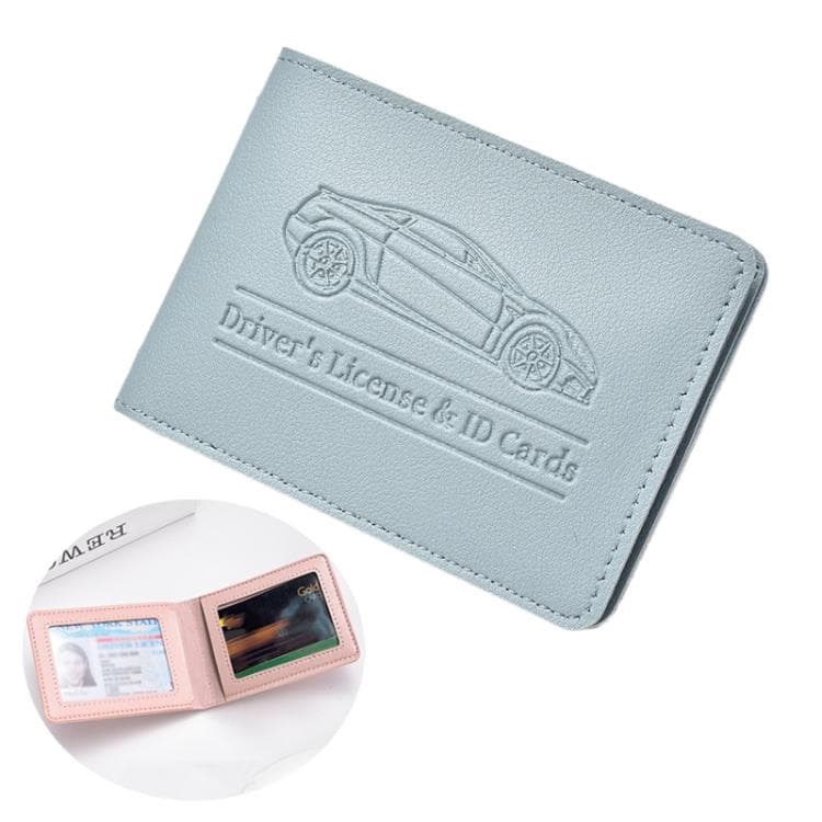 Multi-card Driver License Card Holder Women Driving License Leather Protective Case ID Credit Card Bag, Spec: 2 Card Slot(Blue)