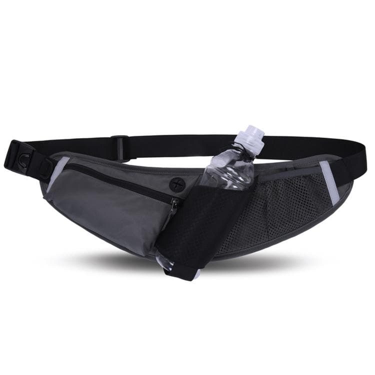 Multifunctional Fitness Water Bottle Waist Bag Waterproof Outdoor Sports Running Phone Pouch(Black)