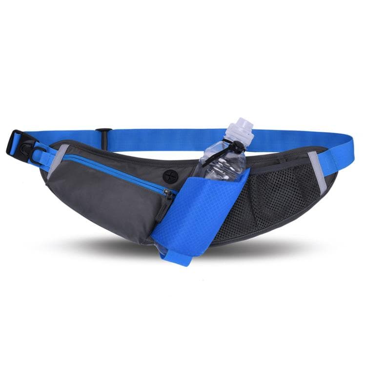Multifunctional Fitness Water Bottle Waist Bag Waterproof Outdoor Sports Running Phone Pouch(Blue)