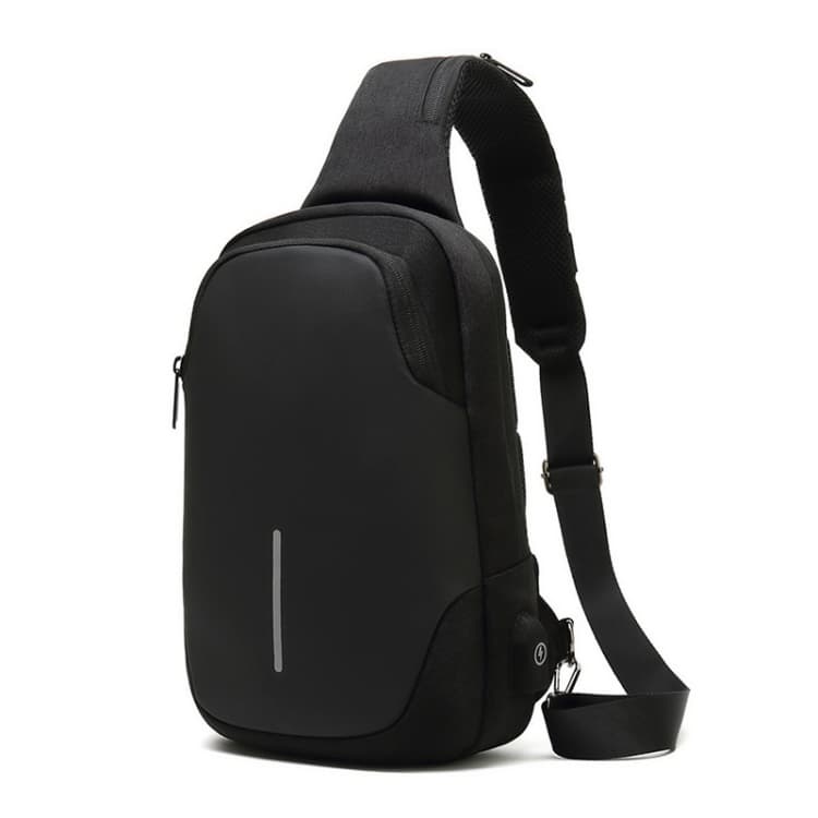 Outdoor Cycling Anti-theft Multi-layer Storage Male Chest Bag(Black)