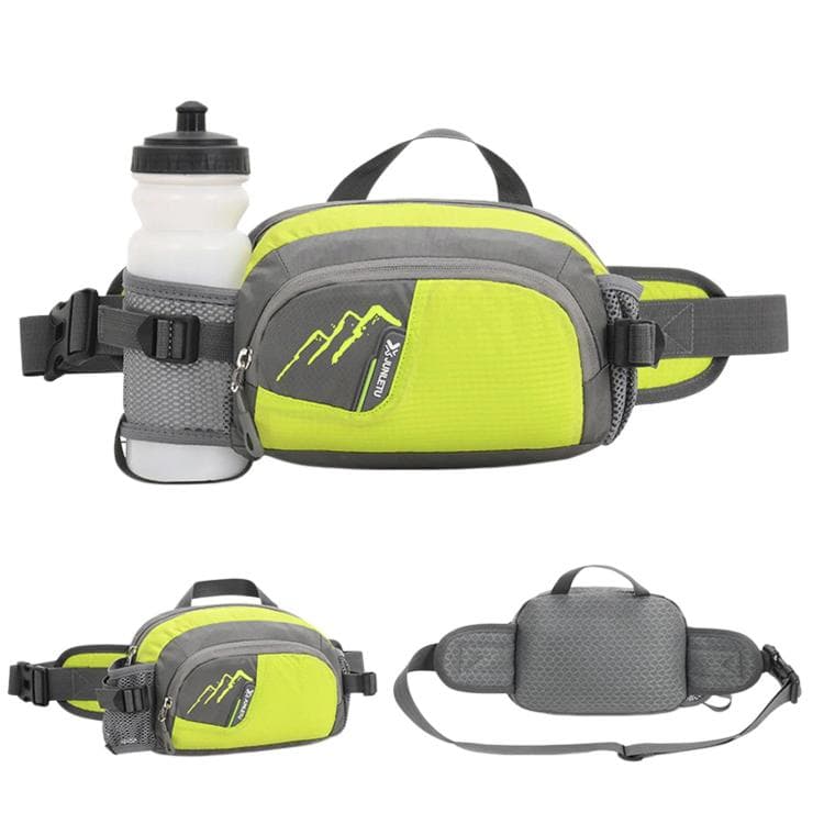 Outdoor Hiking Waist Pack Large Capacity Waterproof Sports Running Water Bottle Bag(Green)