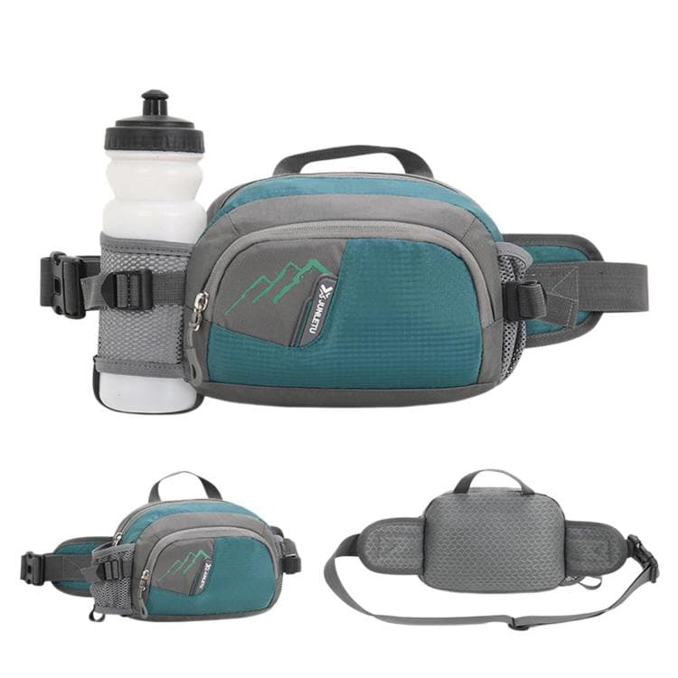 Outdoor Hiking Waist Pack Large Capacity Waterproof Sports Running Water Bottle Bag(Lake Blue)