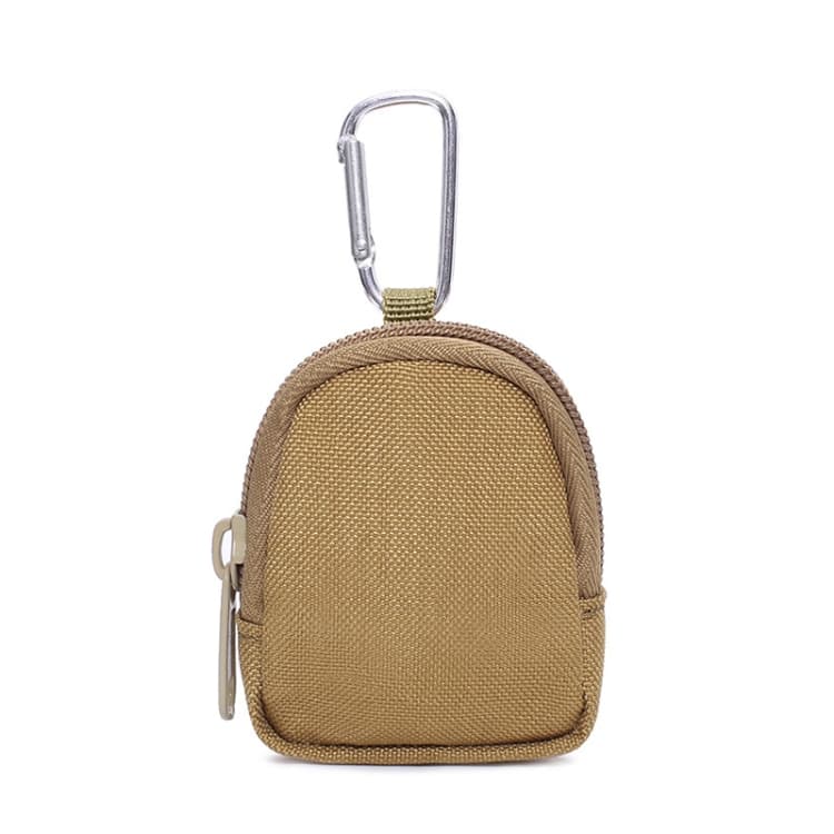 Outdoor Sports Portable Pet Snack Bag Round Type Wear-Resistant Small Money Bag(Mud Color)
