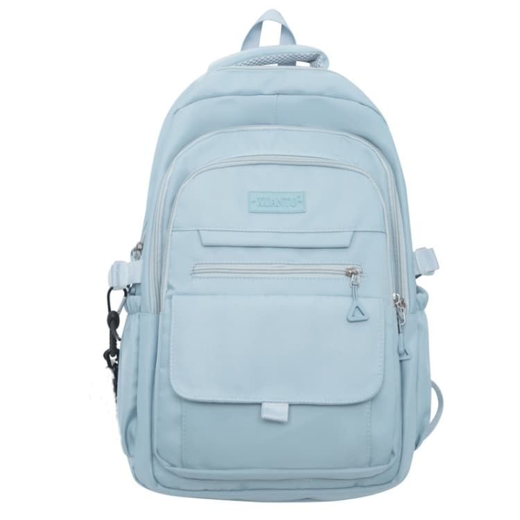 Oxford Cloth Simple Travel Backpack Solid Color Junior High School Students School Bag 45x31x18cm(Royal Blue)