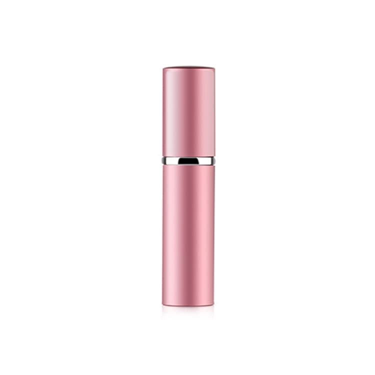 Portable Mini Refillable Glass Perfume Fine Mist Atomizers with Metallic Exterior, 5ml(Pink)