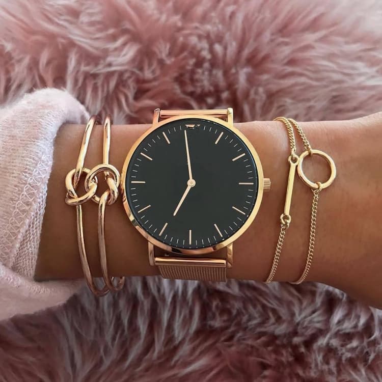 Bracciale a catena punk con doppio nodo semplice e anello, gioiello retrò bohémien