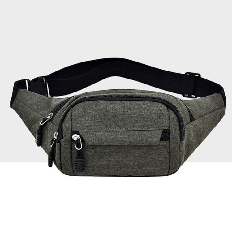 Pure Color Multi-function Pockets Waterproof Chest Bag Waist Crossbody Sports Bag (Green)