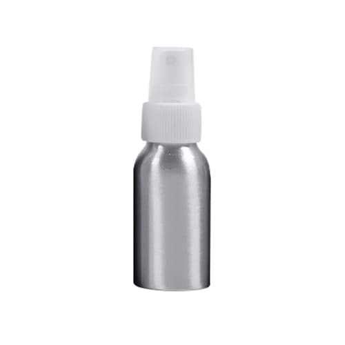Refillable Glass Fine Mist Atomizers Aluminum Bottle, 50ml(White)