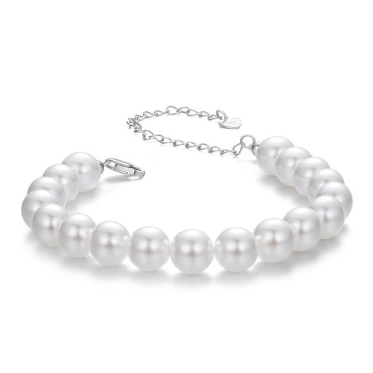 Bracciale elegante in perla e argento sterling S925 (8mm)
