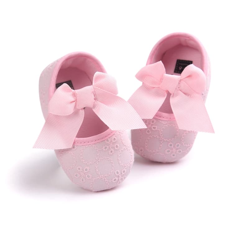 Scarpe per bambini con suola morbida antiscivolo, scarpe da principessa per neonati (Rosa)