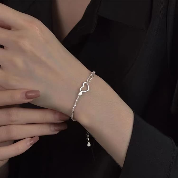 Sterling Silver Gypsophila Beanie Ladies Bracelet, Specification:SL0543