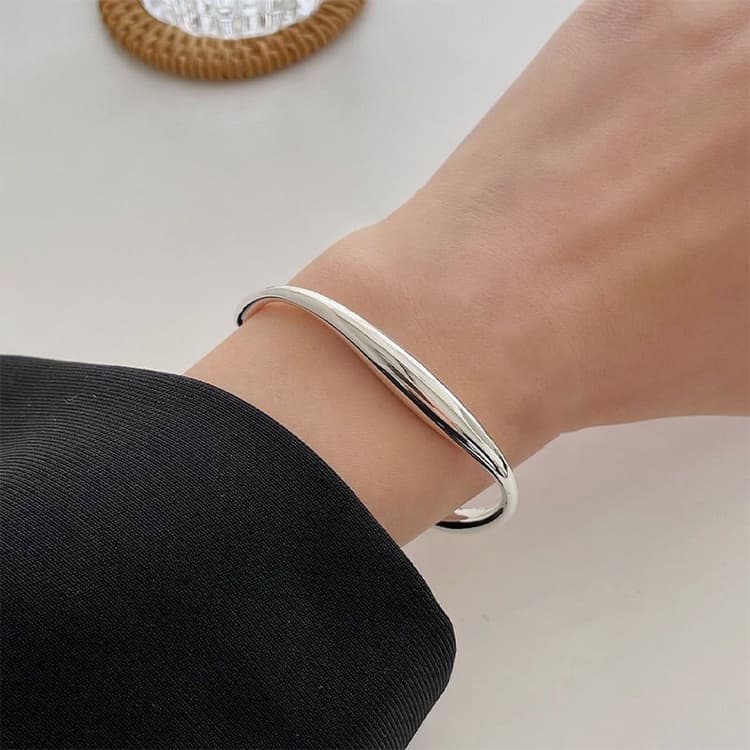 Sterling Silver Vintage Open Bracelet Hand Decoration, Specification:SL0259