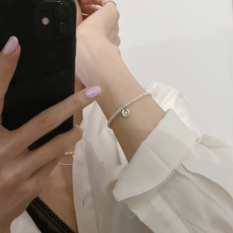 Sterling Silver Vintage Open Bracelet Hand Decoration, Specification:SL0467