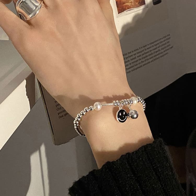 Sterling Silver Vintage Open Bracelet Hand Decoration, Specification:SL0747