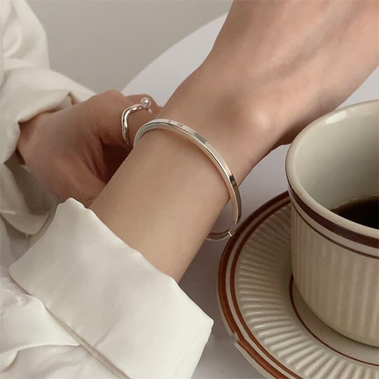 Sterling Silver Vintage Open Bracelet Hand Decoration, Specification:SL0812