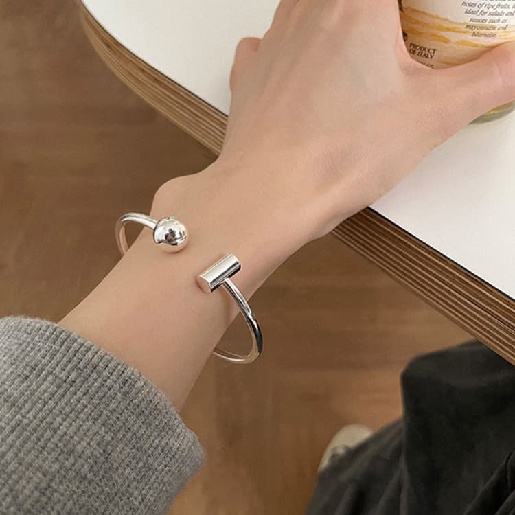 Sterling Silver Vintage Open Bracelet Hand Decoration, Specification:SL0865