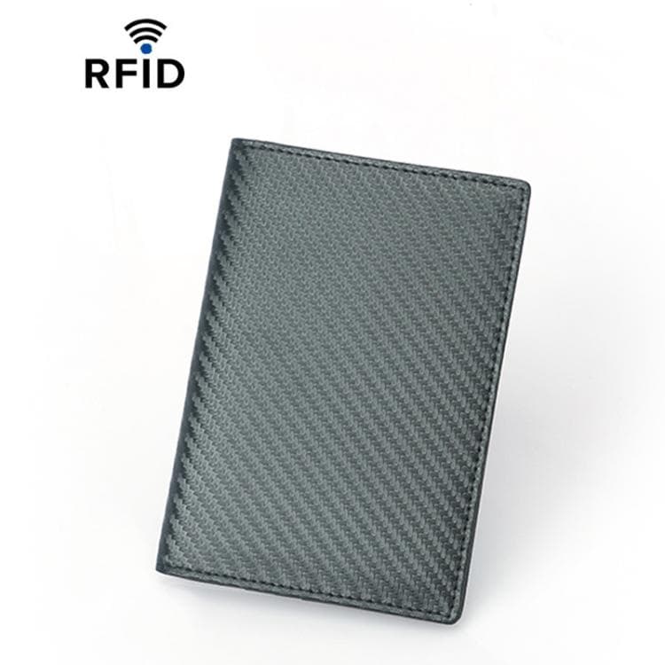 TQ-313 RFID Multi-Card Slot Wallet Unisex Boarding Pass Protector Passport Organizer Bag, Spec: Carbon Fiber Pattern Black