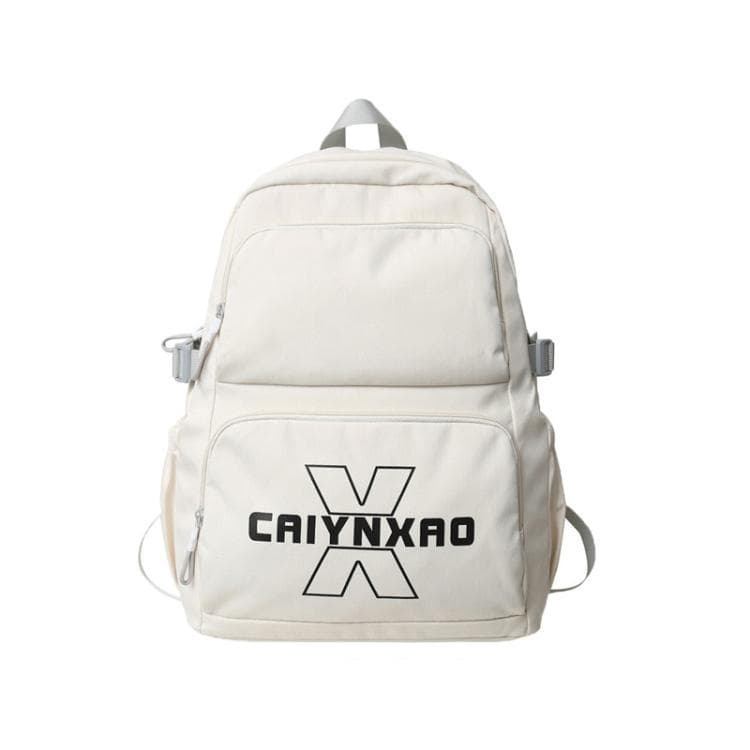 Unisex Large Capacity Lightweight Backpack for College Students Durable Water-Resistant School Bookbag(Beige)