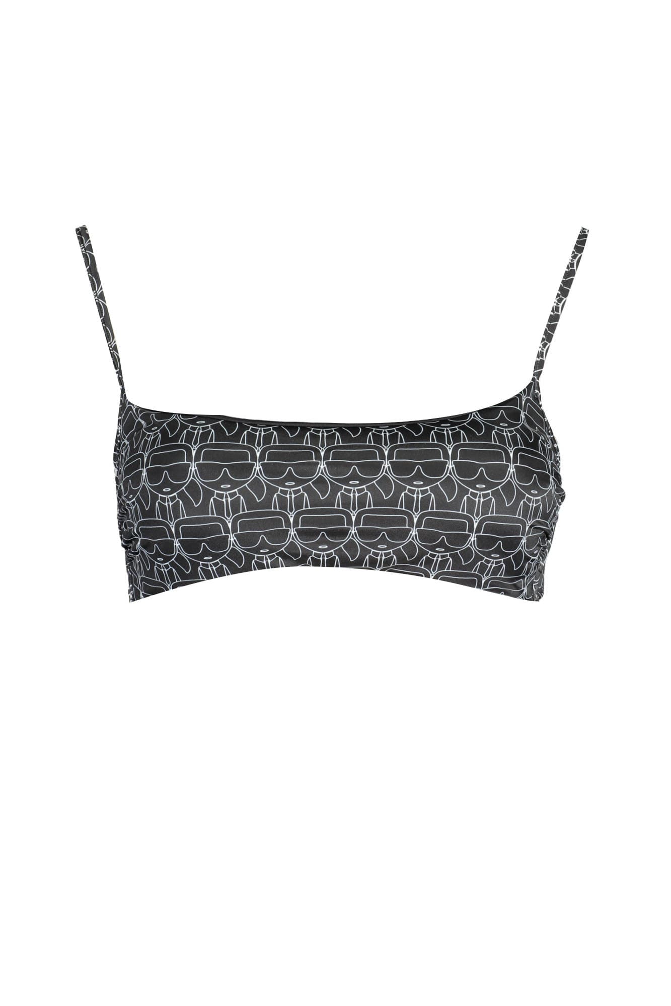 KARL LAGERFELD BEACHWEAR COSTUME PARTE SOPRA DONNA NERO