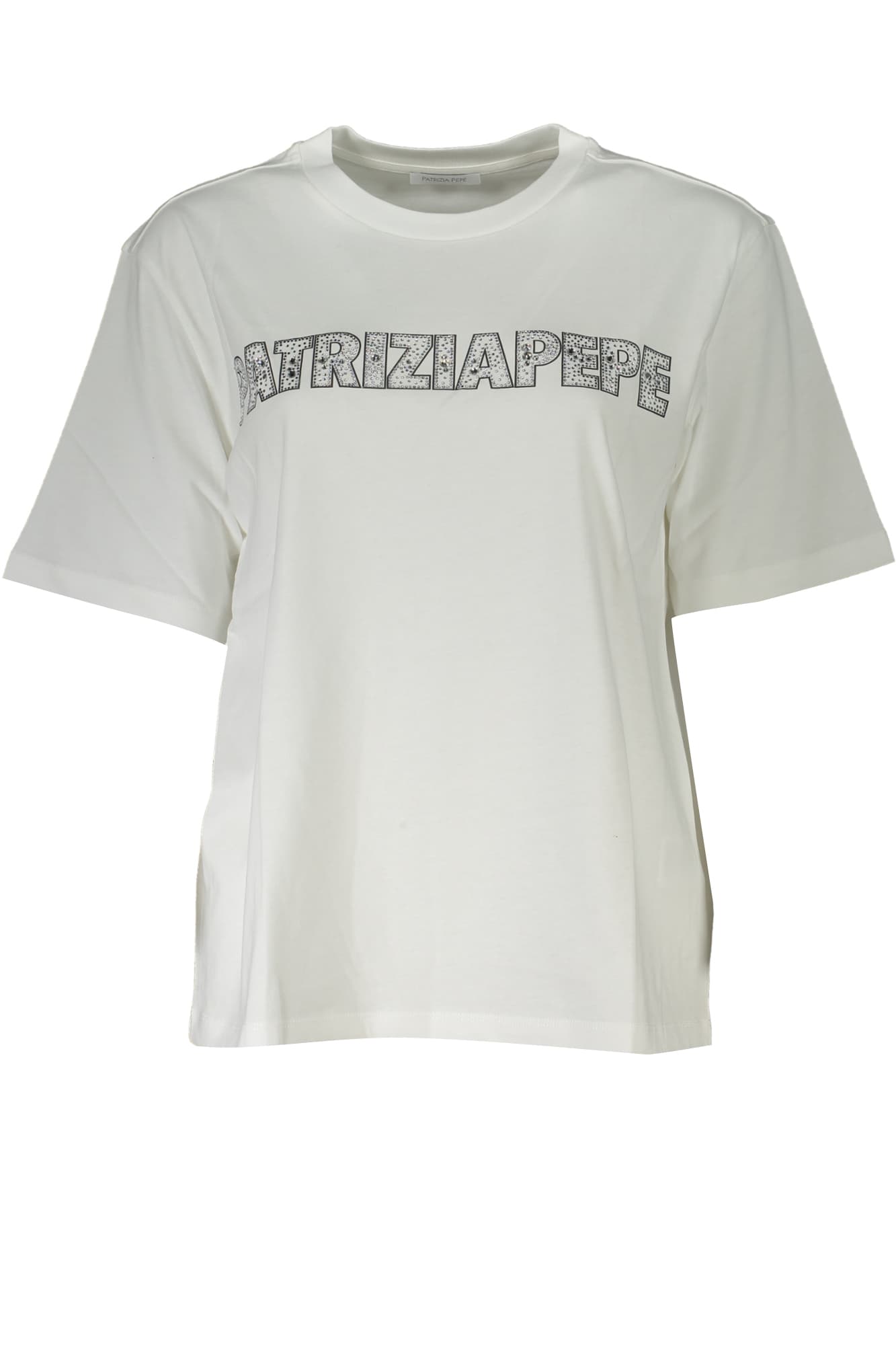 PATRIZIA PEPE T-SHIRT MANICHE CORTE DONNA BIANCO