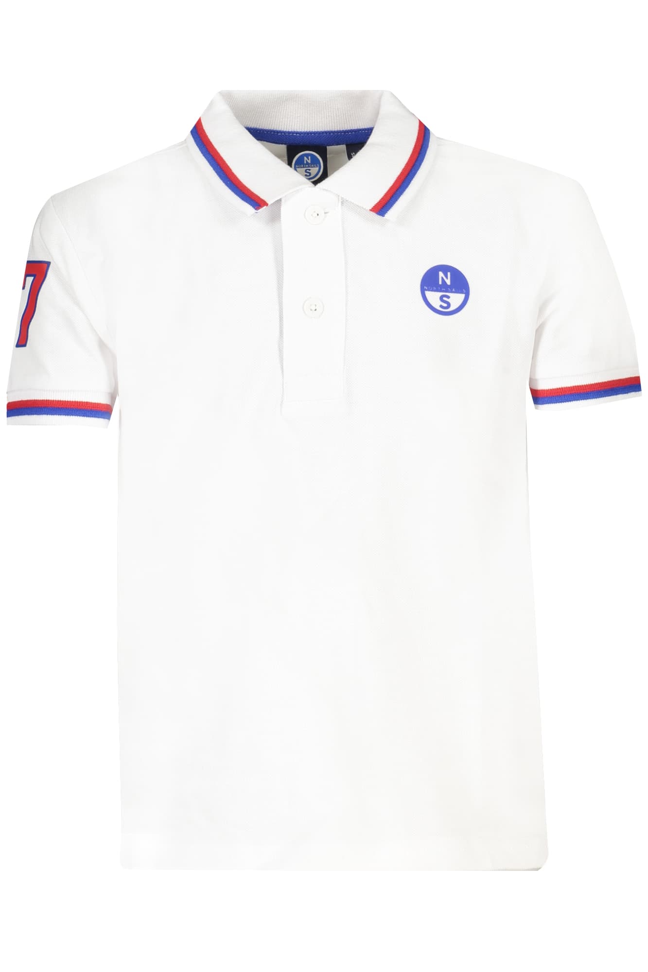 NORTH SAILS POLO MANICHE CORTE BAMBINO BIANCO