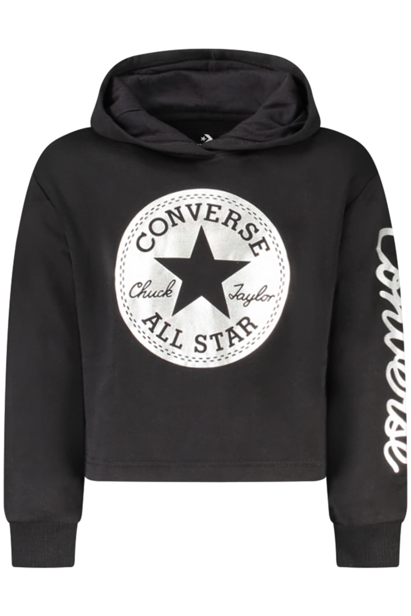 CONVERSE FELPA SENZA ZIP BAMBINA NERO