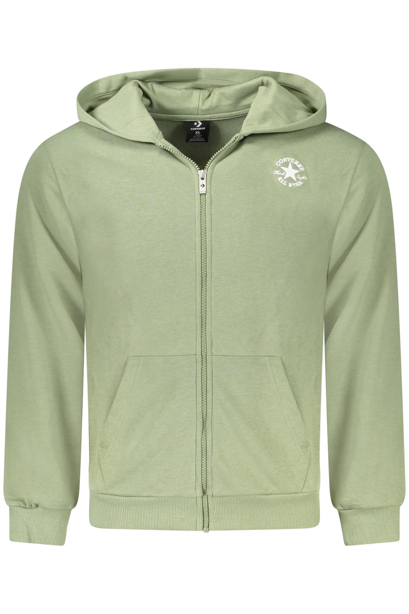 CONVERSE FELPA CON ZIP BAMBINO VERDE
