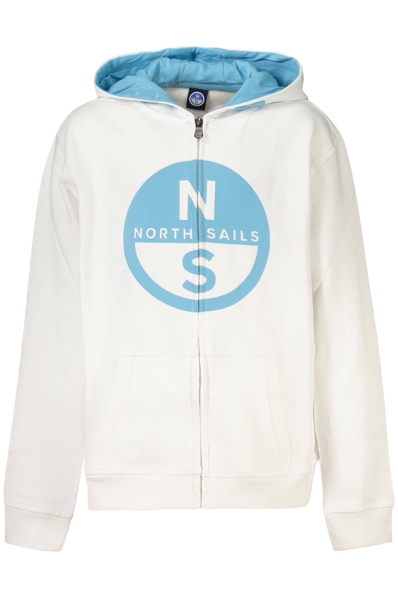 NORTH SAILS FELPA CON ZIP BAMBINO BIANCO
