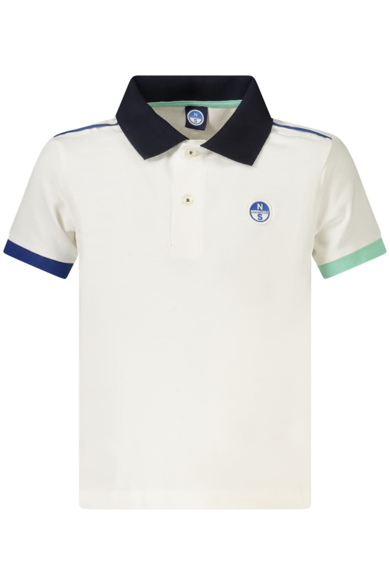 NORTH SAILS POLO MANICHE CORTE BAMBINO BIANCO