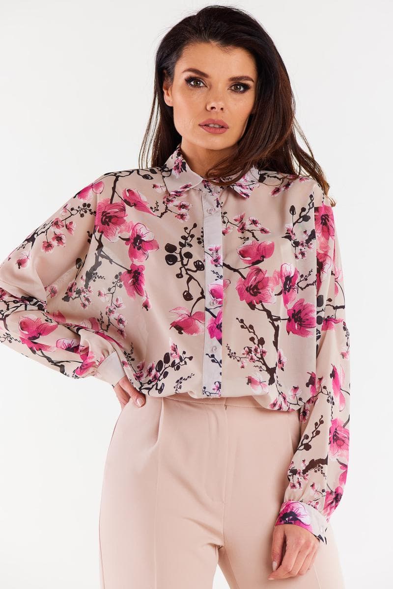 Camicia a manica lunga model 196619 awama